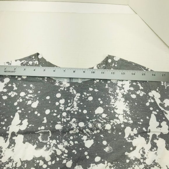 Terra And Sky Women's Sz 1X 16W-18W Short Sleeve Knit Tee Shirt Gray White NWOT - Picture 7 of 11